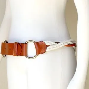 NWT Lafayette 148 Leather Braided Belt - S/M Lafayette 148 Belt | eBay main image 3